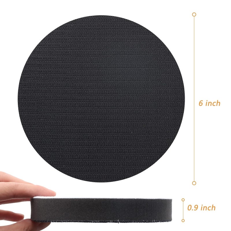 SIJDIEE 3 Pack Interface Pads, 6 Inch Hook and Loop Soft Density Sponge Cushion Buffer Backing Pad, Foam Sanding Interface Pads for Orbital Sander Automotive Woodworking Polishing - Image 3